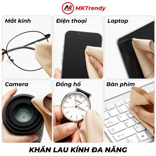 Phụ kiện mắt kính MKTRENDY khăn lau mắt kính điện thoại đa năng chuyên dụng mềm mịn làm sạch - Ảnh 3