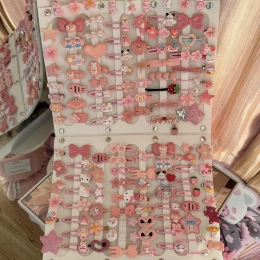 Set 50 Kẹp Tóc Dễ Thương Cô Gái Ngọt Ngào Trái Tim Kẹp Phim Hoạt Hình Nhật Bản mới 2024 🌌FREESHIP🌌 - Ảnh 5