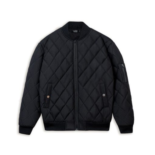 Áo khoác Bomber TRẦN TRÁM 7 TOPGU siêu đẹp, vải bông 3 lớp, dày dặn trẻ trung sang trọng Nam Jacket - Ảnh 3