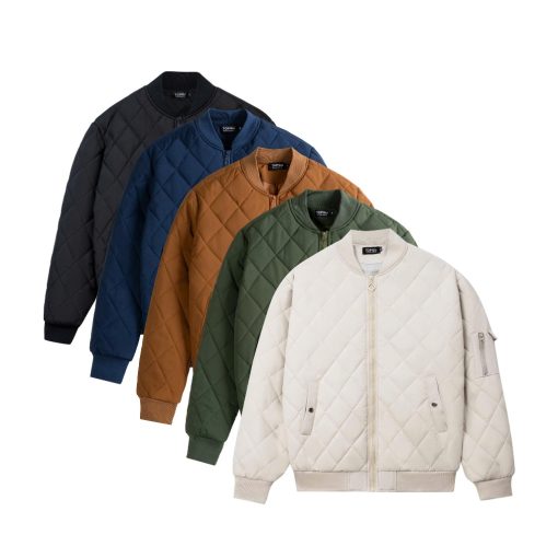 Áo khoác Bomber TRẦN TRÁM 7 TOPGU siêu đẹp, vải bông 3 lớp, dày dặn trẻ trung sang trọng Nam Jacket - Ảnh 2