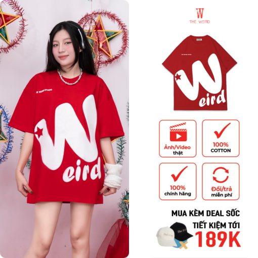 LOCAL BRAND Áo thun The Weird Phong Cách Unisex Form Rộng ATK1098 - Ảnh 2