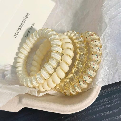 combo 4 dây buộc tóc lò xo màu sắc thanh lịch dbt15 - Ảnh 5