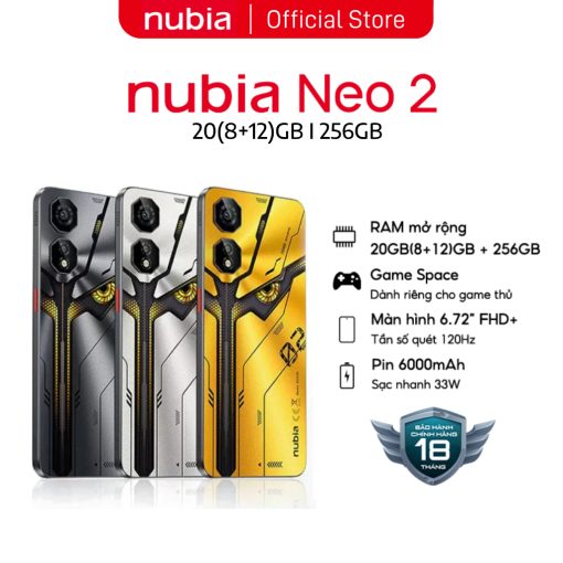 Điện thoại Gaming Nubia Neo 2| 20(8+12)GB/256GB| 6.72'' 120Hz | Sạc nhanh 33W| Bảo hành 18 tháng - Ảnh 3