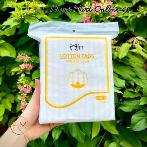 Bông tẩy trang, bông tẩy trang 222 miếng 3 lớp Cotton pads - Ảnh 2