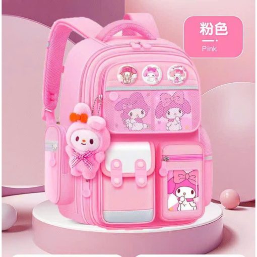 Ba lô chống gù đi học cho bé lớp 1- lớp 6 chống gù đệm vai tặng kèm phụ kiện 566 - Ảnh 5