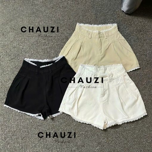 [DEAL MỞ BÁN]QUẦN SHORT JEANS ĐÙI NỮ LƯNG CAO PHỐI REN LƯNG LAI MÀU TRẮNG ĐEN KEM SIÊU CÁ TÍNH XỊN SÒ QS890 - Ảnh 4
