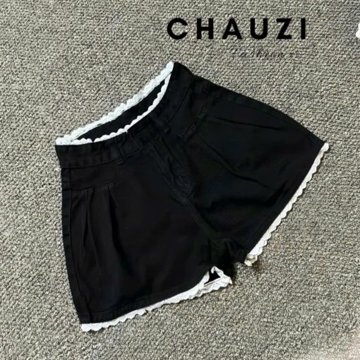 [DEAL MỞ BÁN]QUẦN SHORT JEANS ĐÙI NỮ LƯNG CAO PHỐI REN LƯNG LAI MÀU TRẮNG ĐEN KEM SIÊU CÁ TÍNH XỊN SÒ QS890 - Ảnh 6