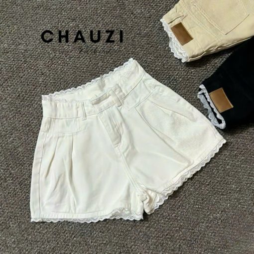 [DEAL MỞ BÁN]QUẦN SHORT JEANS ĐÙI NỮ LƯNG CAO PHỐI REN LƯNG LAI MÀU TRẮNG ĐEN KEM SIÊU CÁ TÍNH XỊN SÒ QS890 - Ảnh 2