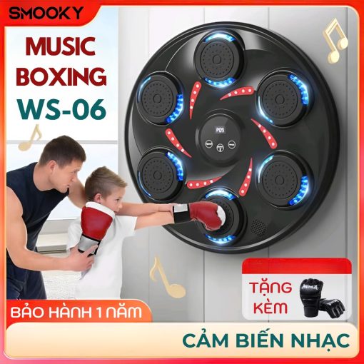 Máy đấm bốc phát nhạc chính hãng SMOOKY WS-05 cảm biến âm nhạc - Kết nối bluetooth điện thoại - Ảnh 2
