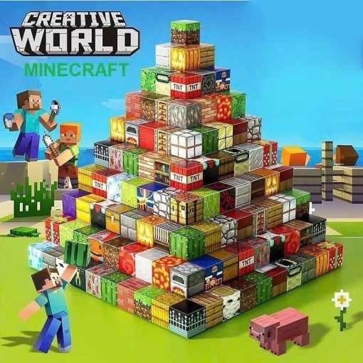 Đồ chơi khối nam châm từ tính minecraft cho bé xếp hình minecraft nam châm block đồ chơi xây dựng trẻ em - Ảnh 2