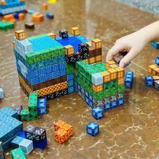 Đồ chơi khối nam châm từ tính minecraft cho bé xếp hình minecraft nam châm block đồ chơi xây dựng trẻ em - Ảnh 3