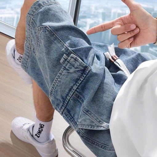 Quần Jean Nam Cao Cấp Túi Hộp Hottrend 2 Màu Chất Bò Co Giãn Nhẹ Phong Cách Hàn Quốc - Ảnh 2