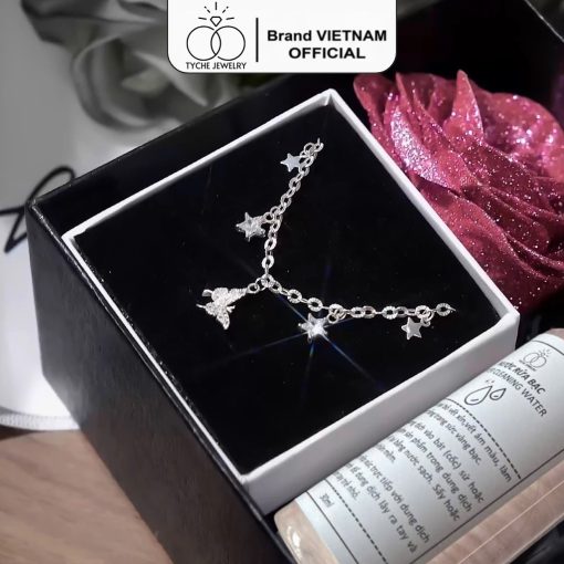 Lắc tay bạc nữ Tyche Butterfly sang trọng, vòng tay thanh lịch phù hợp đeo đi học,đi chơi,di làm TYCHE JEWELRY - Ảnh 5