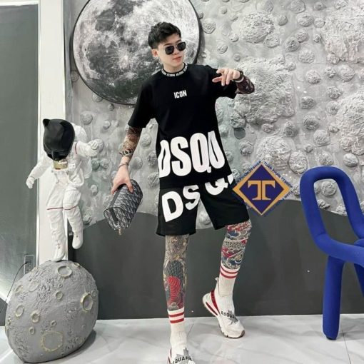 Bộ Cộc Tay Nam Nữ DSQ2 Mùa Hè, Bộ Quần Áo Mùa Hè Siêu Hot 2024 - Ảnh 6