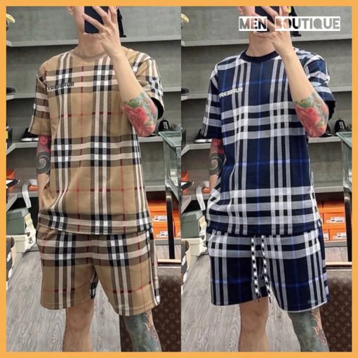 Bộ Quần Áo Nam Mùa Hè BBR Kẻ Caro Cao Cấp, Bộ Đồ Nam Ngắn Tay Mùa Hè Chất Umi Xịn Mát - Ảnh 2