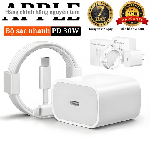 【Bộ sạc nhanh lP】Củ sạc nhanhPD30W/PD20W+Dây sạc nhanh 1m/1.5m/2m,Sạc nhanh nhiệt độ thấp Hàng chính hãng phụ kiện phone - Ảnh 2