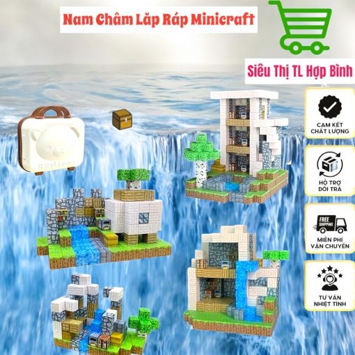 [Mua 100 tặng 10] Nam Châm Minecraft Từ Tính, Đồ Chơi Mô Hình Lắp Ráp Thế Giới Game Minecraft - Ảnh 4