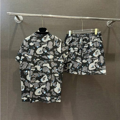 Bộ Quần Áo Nam Bape In Hình Cá  Mập Siêu Chất - Bộ Thể Thao Nam Chất Cotton Cao Cấp - Ảnh 6