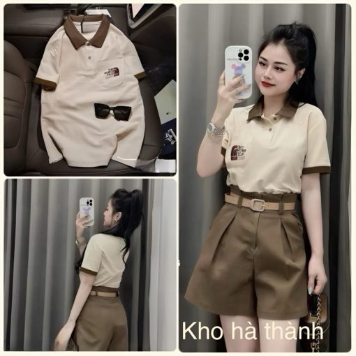 Áo polo nữ, áo thun polo nữ chất vải poly cá sấu - Ảnh 5