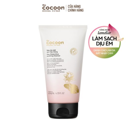 Sữa rửa mặt sen Hậu Giang Cocoon 140ml - Ảnh 3