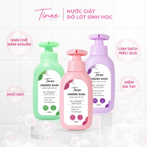 Nước giặt đồ lót Sinh Học Tinee 280ml Bản nâng cấp nano bạc mới hạn chế nấm khuẩn, dịu nhẹ cho da - Ảnh 4