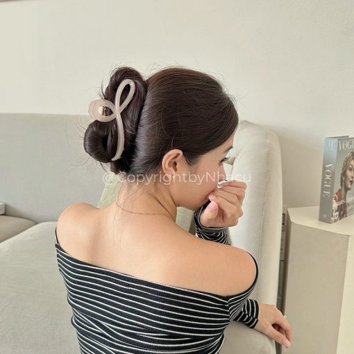 Kẹp Tóc Thạch Chữ Thập NHÀ CÚ Kẹp Bấm Càng Cua Phong Cách Hàn Quốc 5976 - Ảnh 4