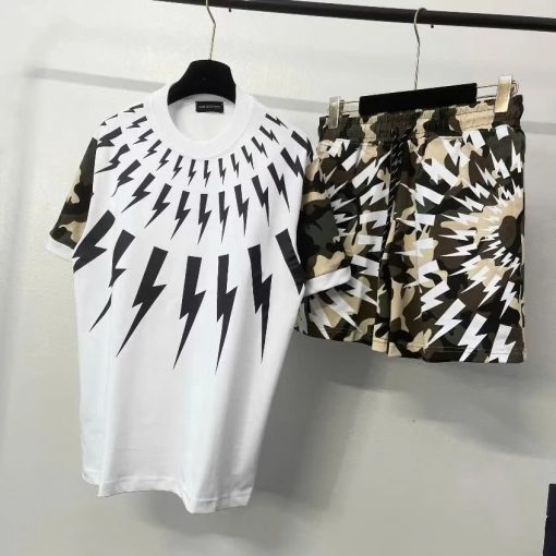 Bộ Quần Áo Nam Tia Sét  Camo  Rằn Ri ❤ Set Thể Thao Boy Phố Vải Cotton Dày Dặn Dáng Rộng Nam Nữ Chất Chơi - Ảnh 3
