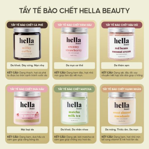 Bộ 2 tẩy tế bào chết body Hella Beauty 500g giúp làm sạch sâu hỗ trợ dưỡng sáng da - Ảnh 3
