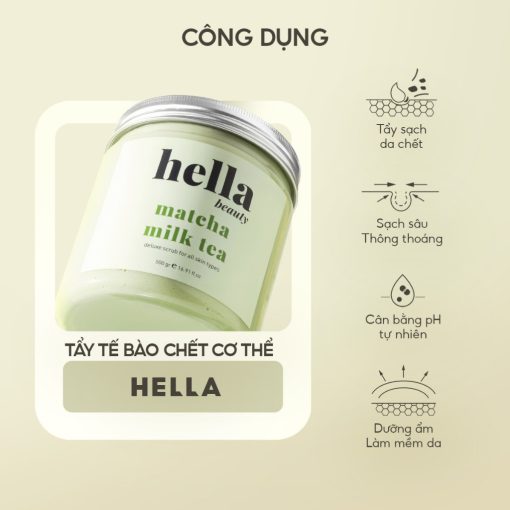 Bộ 2 tẩy tế bào chết body Hella Beauty 500g giúp làm sạch sâu hỗ trợ dưỡng sáng da - Ảnh 5