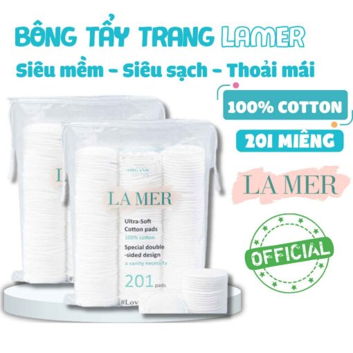 (Combo 2 Gói) Bông Tẩy Trang Lamer 201, Bông Tẩy Trang Miniso 180 Miếng, Bông Tẩy Trang Lamer Chính Hãng 100% Cotton - Ảnh 3