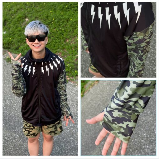 Bộ Quần Áo Nam Tia Sét  Camo  Rằn Ri ❤ Set Thể Thao Boy Phố Vải Cotton Dày Dặn Dáng Rộng Nam Nữ Chất Chơi - Ảnh 4