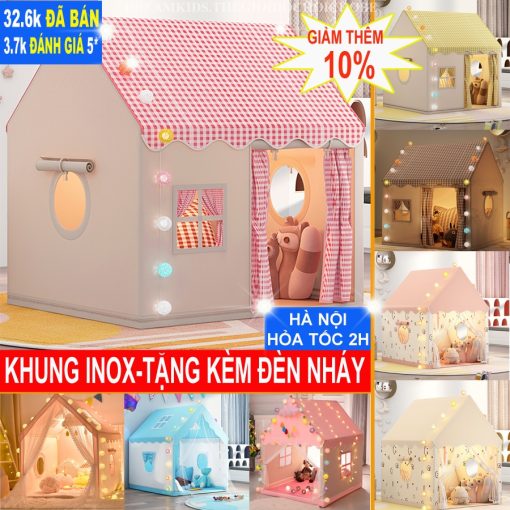 [🌟TẶNG KÈM ĐÈN NHÁY 3M🌟] Lều cho bé, Lều công chúa lều hoàng tử - Hàng loại 1 cao cấp - Ảnh 2
