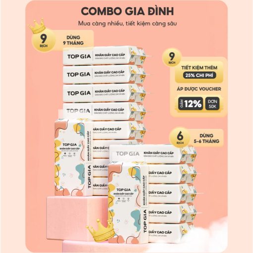 Giấy vệ sinh treo tường TopGia thùng 6 bịch đa sắc treo đa năng từ bột giấy thiên nhiên, 1280tờ/4lớp - Ảnh 3
