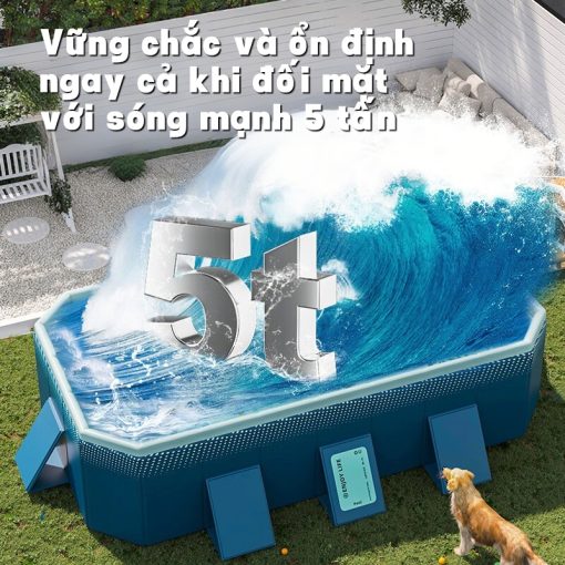 Bể bơi gấp gọn, bể bơi cho békhông cần bơm hơi kích thước lớn 1.6m/ 1.8m/ 2.1m/ 2.6m/ 3m，nhẹ nhàng cất trữ - Ảnh 5