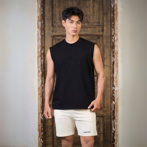 Áo ba lỗ nam Hafos, Áo tanktop nam co giãn thấm hút, Áo sát nách nam chất vải cotton 100% thể thao, tập gym cao cấp - Ảnh 3