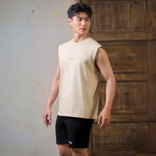 Áo ba lỗ nam Hafos, Áo tanktop nam co giãn thấm hút, Áo sát nách nam chất vải cotton 100% thể thao, tập gym cao cấp - Ảnh 5