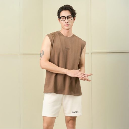 Áo ba lỗ nam Hafos, Áo tanktop nam co giãn thấm hút, Áo sát nách nam chất vải cotton 100% thể thao, tập gym cao cấp - Ảnh 4
