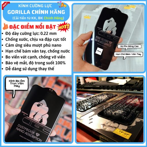 Kính Cường Lực iPhone KK 4D Cao Cấp Full Màn Cho iPhone 6/6s/7/8/Plus/X/XS/XR/11/12/13/14/15/16/Pro/Max/Mini - Ảnh 3