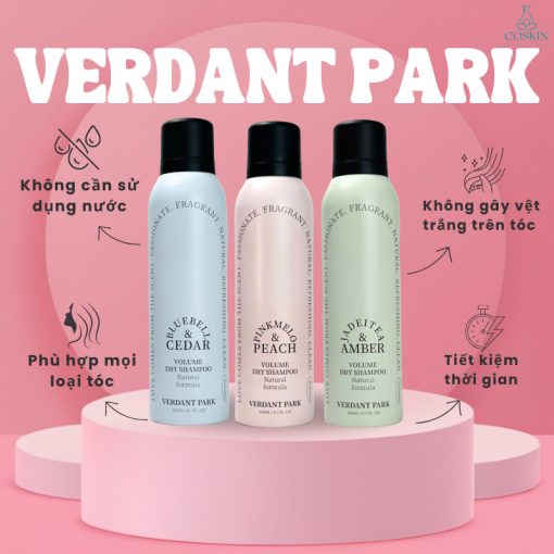 [TẶNG QUÀ] Xịt gội khô phồng tóc VERDANT PARK dầu gội khô kiềm dầu lâu bết mùi hoa quả COSKIN - Ảnh 5