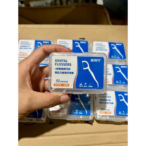 Tăm chỉ nha khoa hộp 50 cái, tăm chỉ nha khoa okamura - Ảnh 4