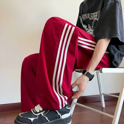 (Có Big Size) Quần nỉ 3 sọc thể thao Form rộng phủ giày chất liệu nỉ 2 da mềm mịn có dây rút điều chỉnh - Ảnh 4