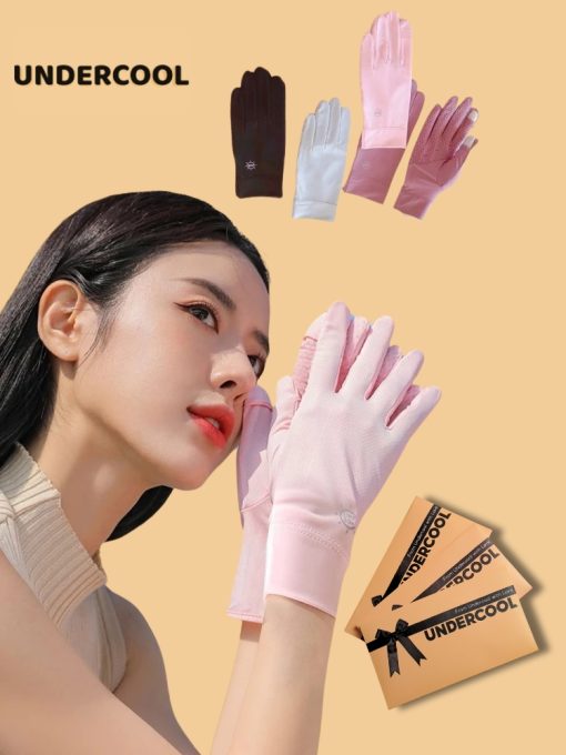 Găng Tay Ngắn Chống Nắng UNDERCOOL Hở Ngón Chống Trượt Chống Tia UV UPF50+ Nhiều Màu GT01 - Ảnh 2
