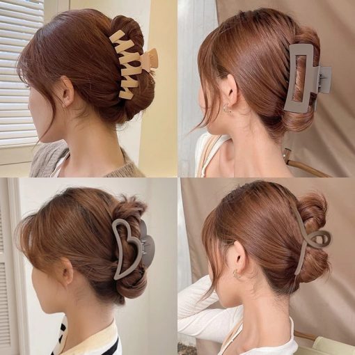 Kẹp tóc càng cua Hàn Quốc nữ đẹp AAA iLita hottrend loại nhám cỡ size lớn cặp búi tóc dễ thương cào - Ảnh 4