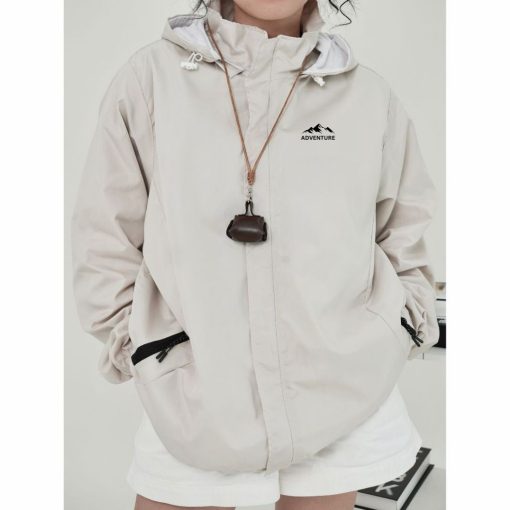 Áo khoác dù chính hãng nam nữ chất gió 2 lớp dày dặn có mũ có thể tháo rời form unisex GZAKA13 - Ảnh 5