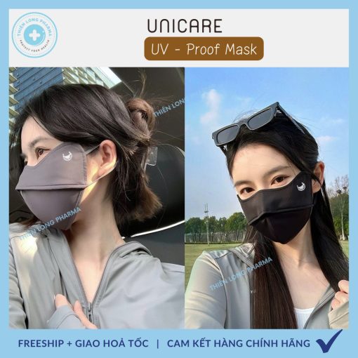 Khẩu trang chống tia UV- Proof Mask UNICARE chất vải lụa mềm mịn thoáng mát chống nắng hiệu quả - Ảnh 5