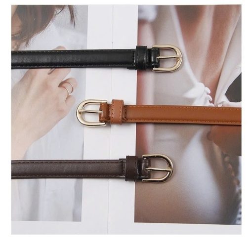 Thắt lưng nữ PK511 Khóa tròn thời trang dây nịt nữ da PU phong cách mới hiện đại - Ảnh 5