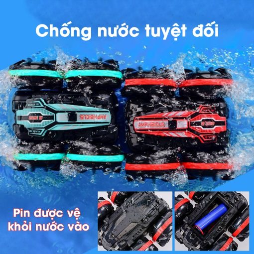 Oto  Điều Khiển Từ Xa pin sạc  ô tô Đồ Chơi Lội Nước & Chạy Trên Cạn Cực Ngầu Cho Bé ( Tặng kèm pin ) - Ảnh 3