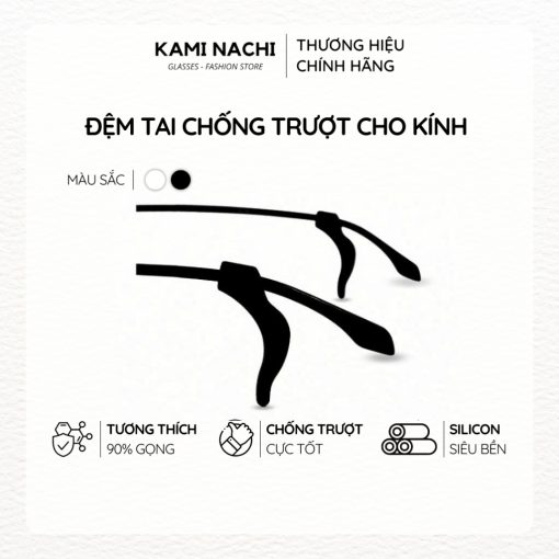 Miếng đệm làm êm tai cho kính bằng silicon siêu bền hình móc câu chống trượt KAMI NACHI - Ảnh 2