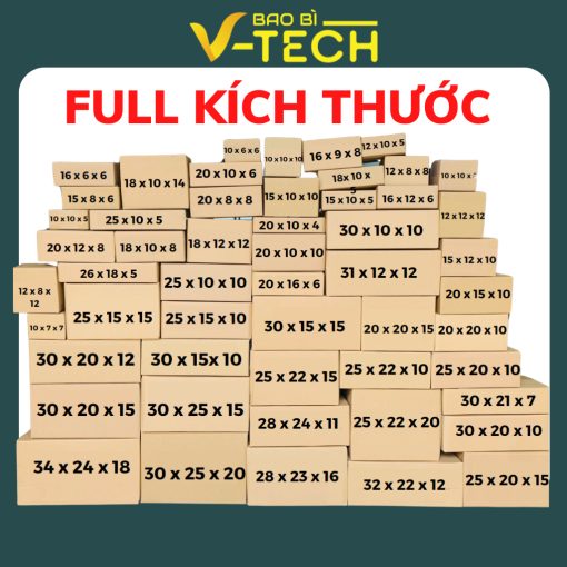 Hộp carton đóng hàng thùng giấy carton gói hàng nhiều kích thước - Ảnh 2