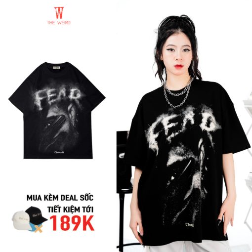 LOCAL BRAND Áo thun The Weird Phong Cách Unisex Form Rộng ATK893 - Ảnh 2